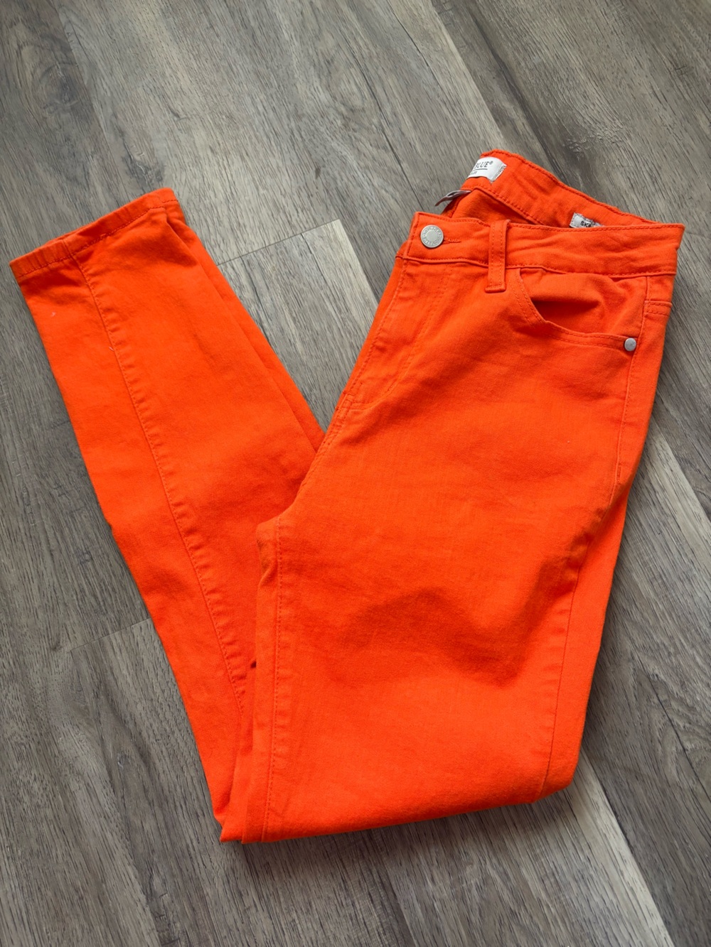 Bright Orange Denim Pants